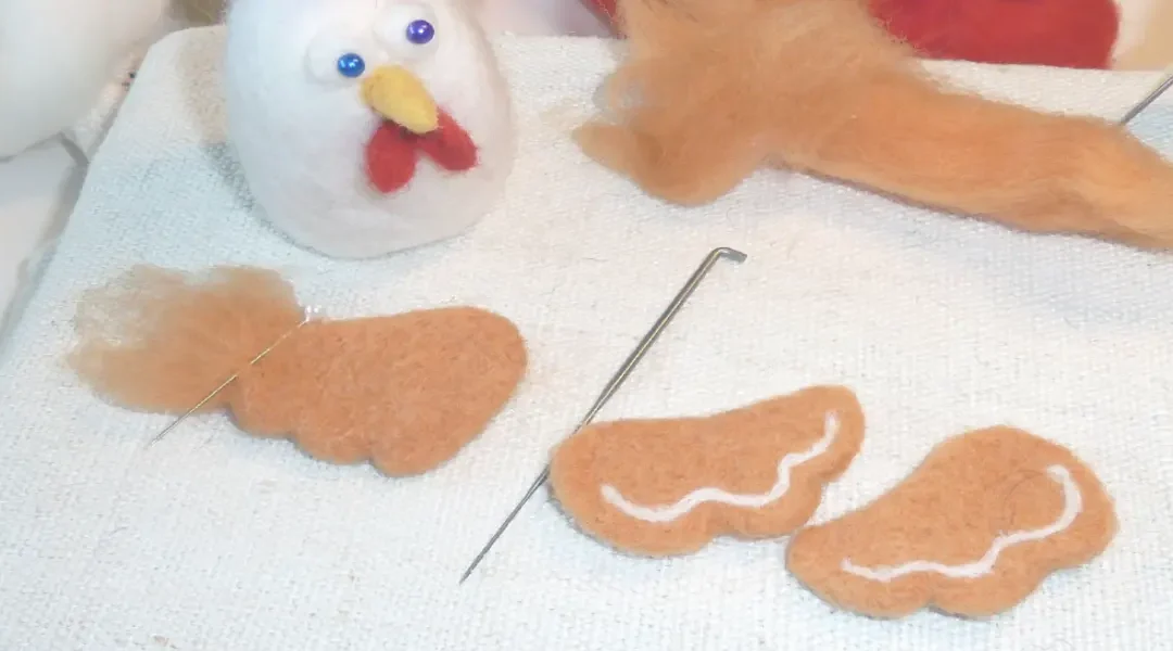 Cómo fieltrar formas planas con needle felting paso a paso