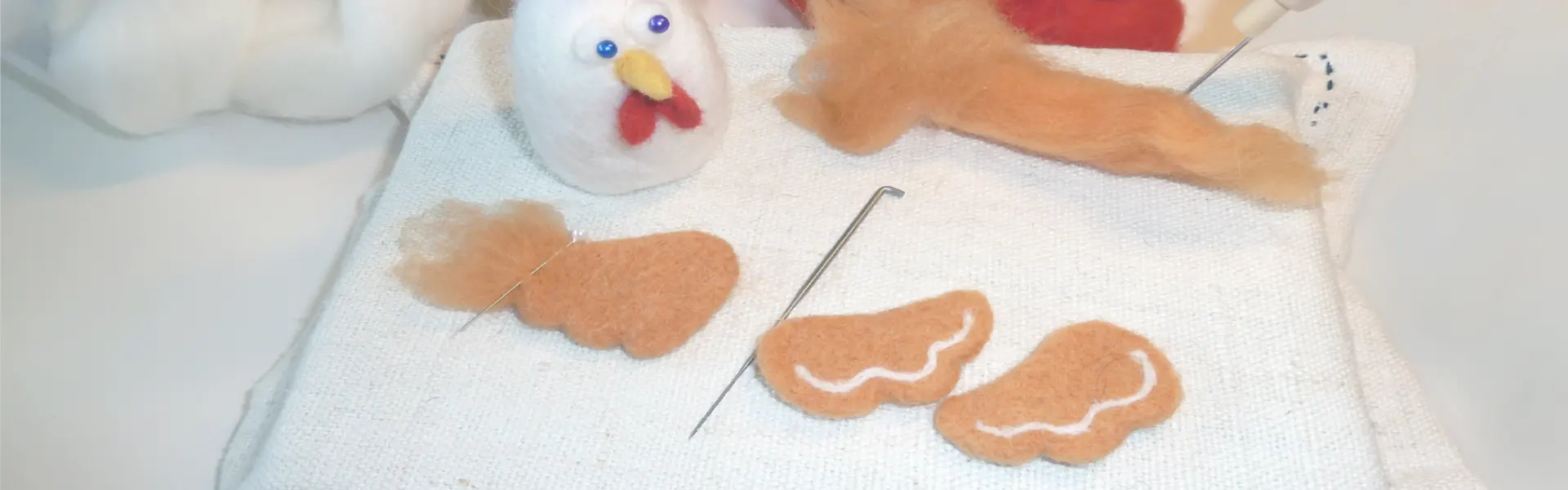 Ejemplo de cómo fieltrar formas planas Como fieltrar con aguja formas planas