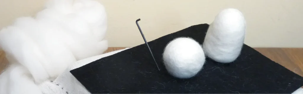 Cómo fieltrar formas redondeadas con needle felting paso a paso 91 Como fieltrar formas redondeadas