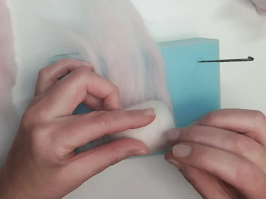 Cómo fieltrar capas de color con needle felting paso a paso 1 Capas 1