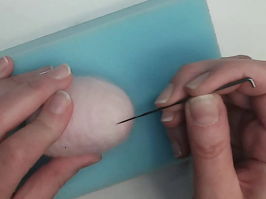 Cómo fieltrar capas de color con needle felting paso a paso 3 Capas 4